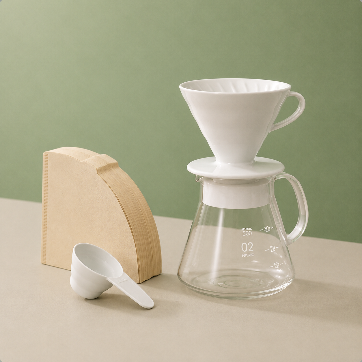 Hario v60 ceramic dripper set
